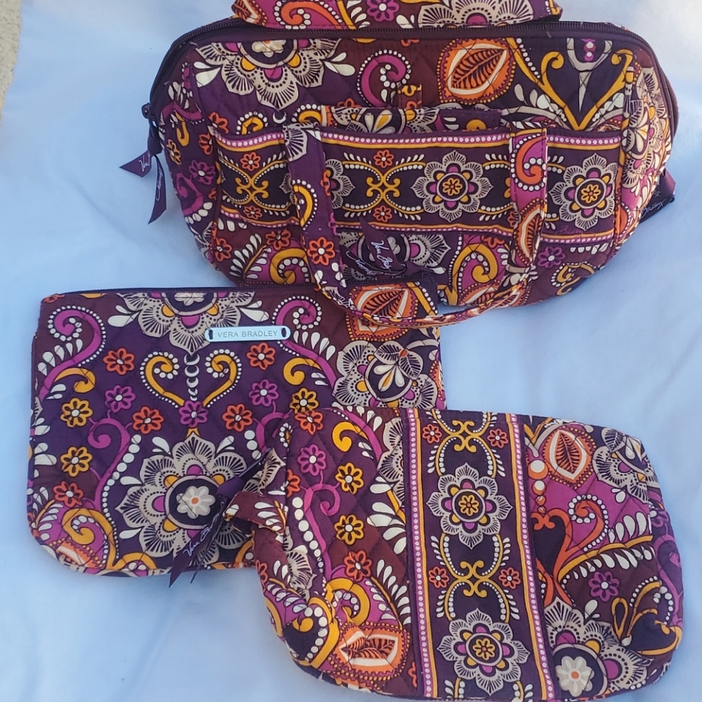 Vera Bradley Lunch Bag, Cosmetic Bag & large pouch